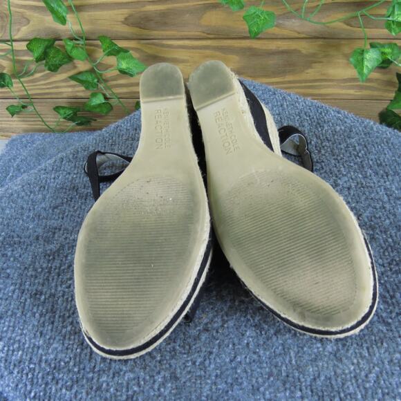 Kenneth Cole Women Reaction Win-Ning Ticket Ankle Strap Black Textile 7.5 Medium - Picture 6 of 6